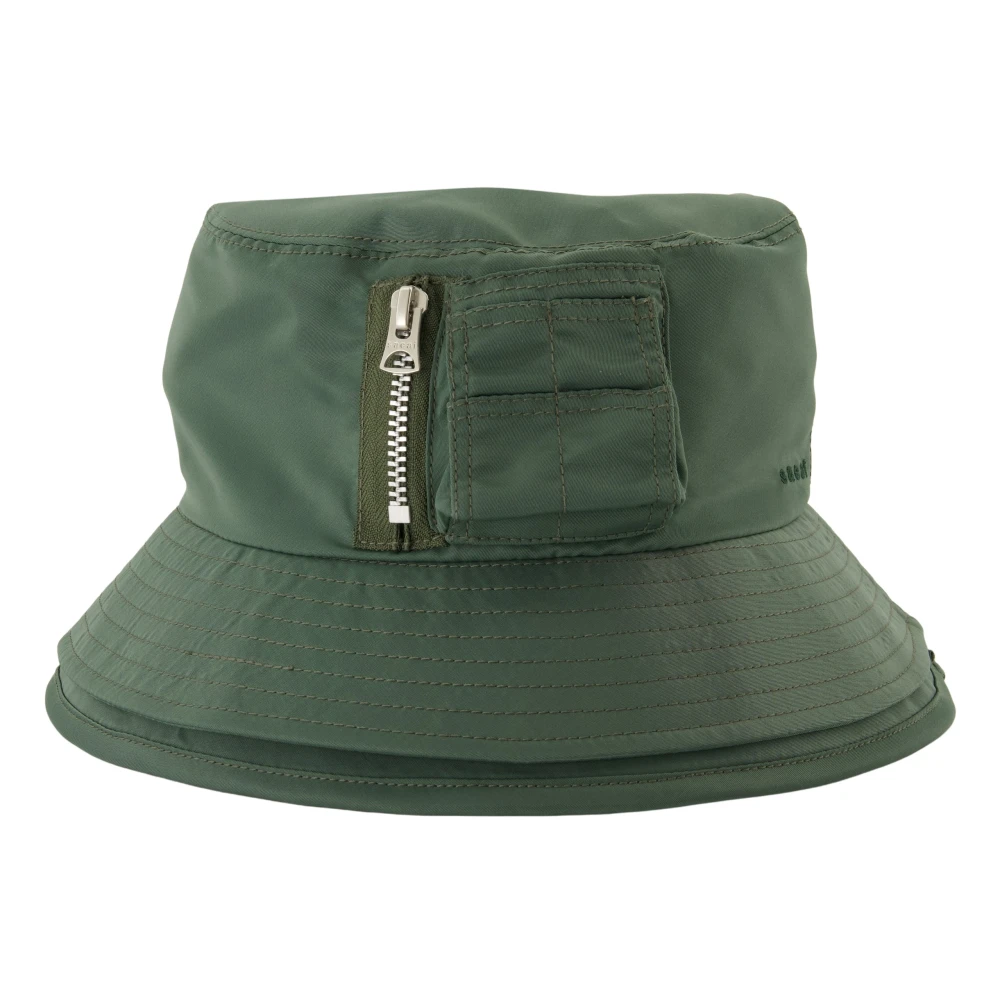 Sacai Gelaagd Logo T-shirt voor Mannen Green Heren