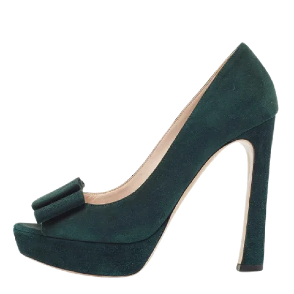 Miu Miu Pre-owned Pre-owned Mocka klackskor Green, Dam