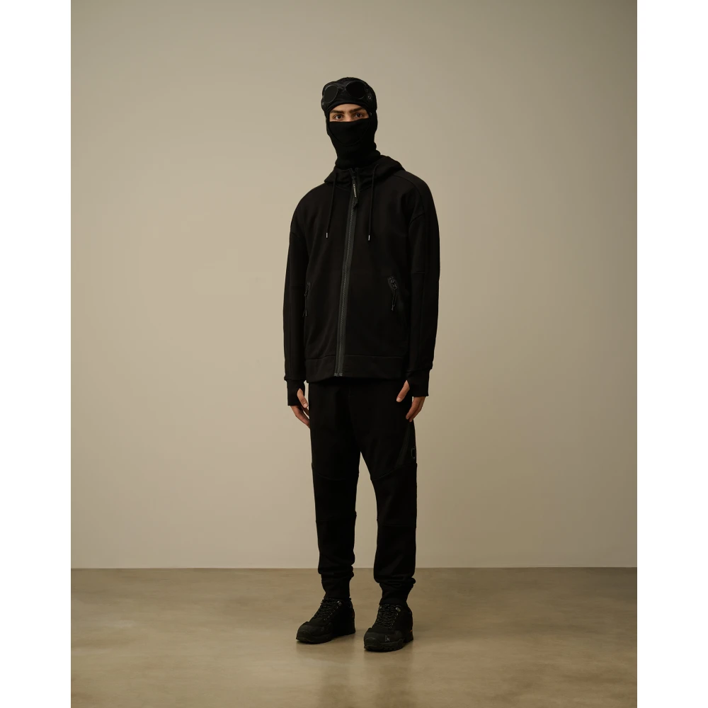 C.P. Company Zwarte Hooded Goggle Jas Black Heren