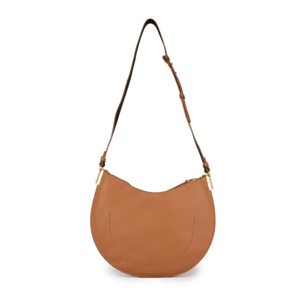 Coccinelle Leren schoudertas met afneembare band Brown Dames