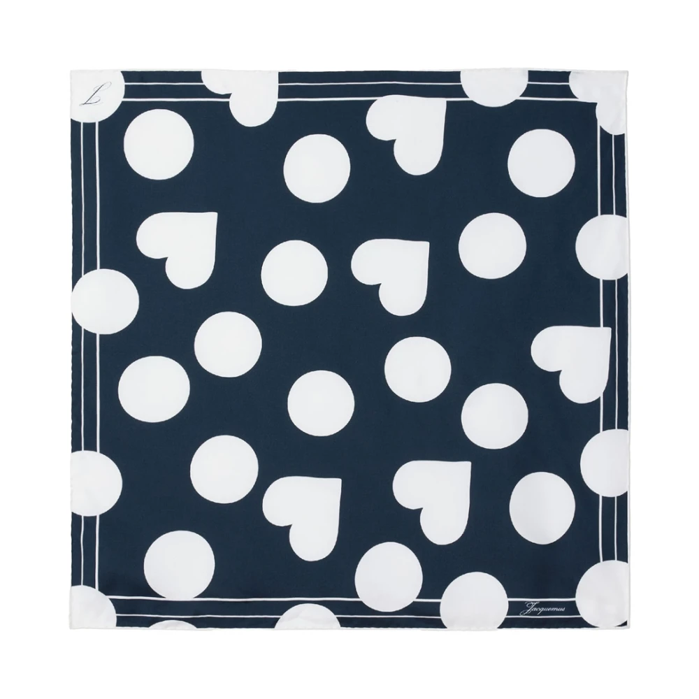 Jacquemus Donna Blu - Coeur Scarf - Accessories - One Size