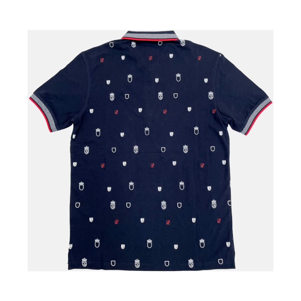 Carolina Herrera Navy Shield Polo Shirt Blue Heren