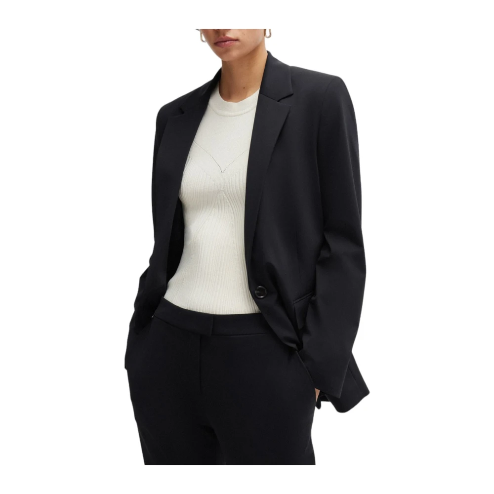 Boss Zwarte Americana Jupa Jas Black Dames