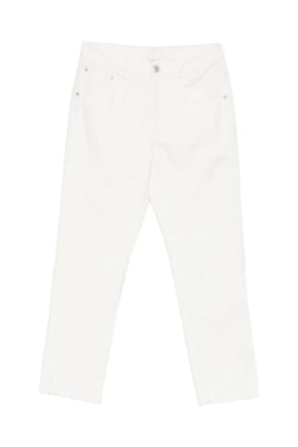 Raka jeans med knappstängning