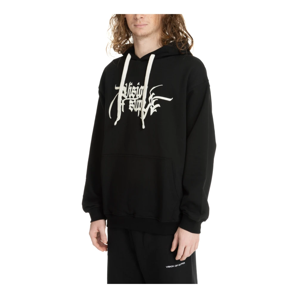 Vision OF Super Engel Standbeeld Patroon Hoodie Black Heren