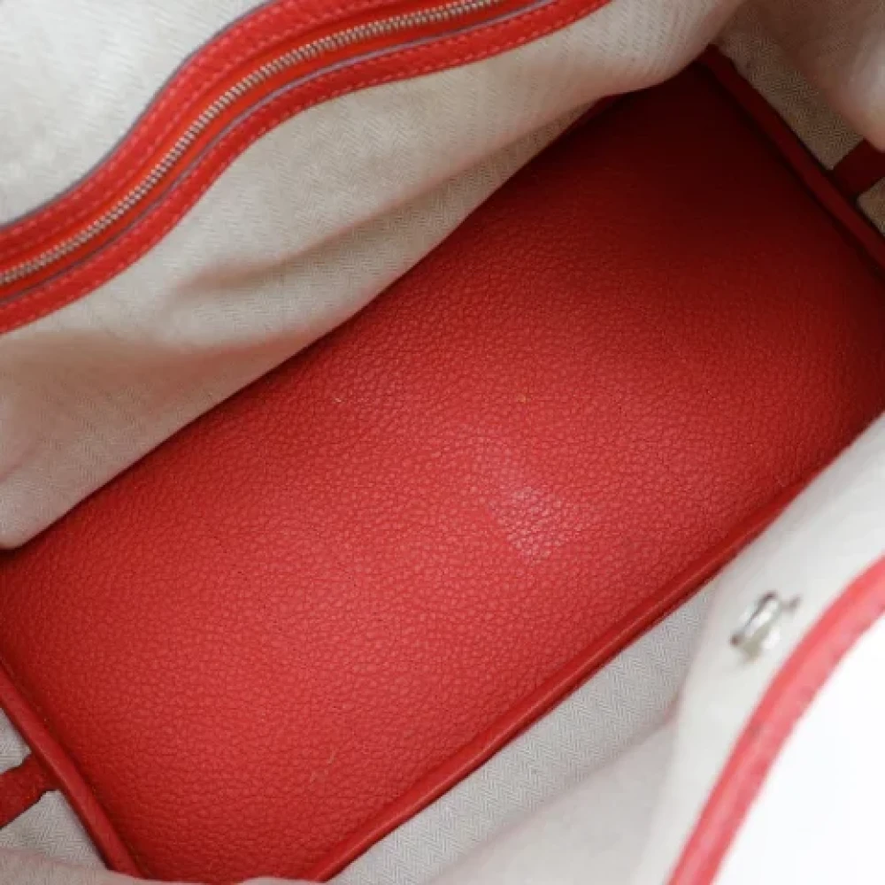 Hermès Vintage Pre-owned Leather handbags Red Dames