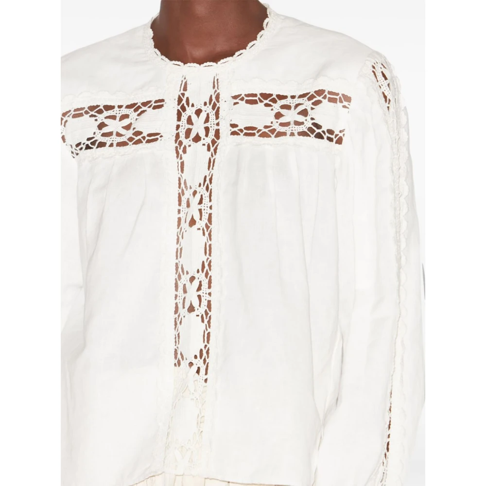 Isabel Marant Étoile Witte Linnen Katoenen Damesoverhemd White Dames