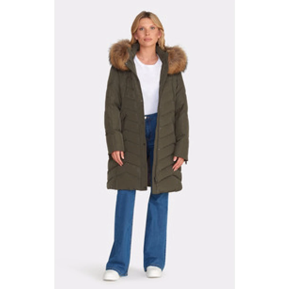 Saki Jemma Khaki Donsjas Green Dames
