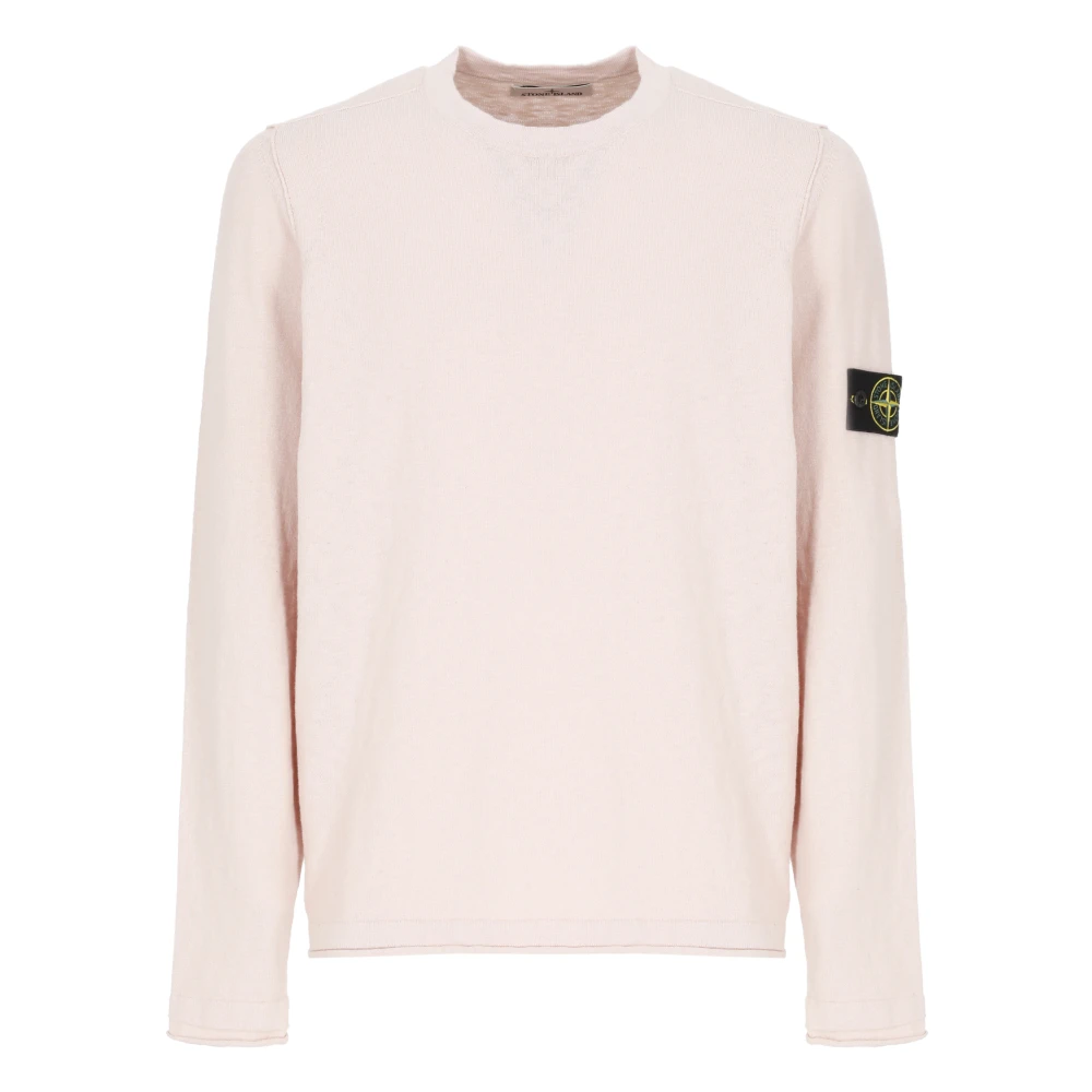 Stone Island Roze Katoenen Trui met Logopatch Pink Heren