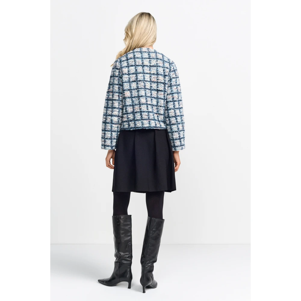 Rich & Royal Stijlvolle Boucle Jas Blue Dames