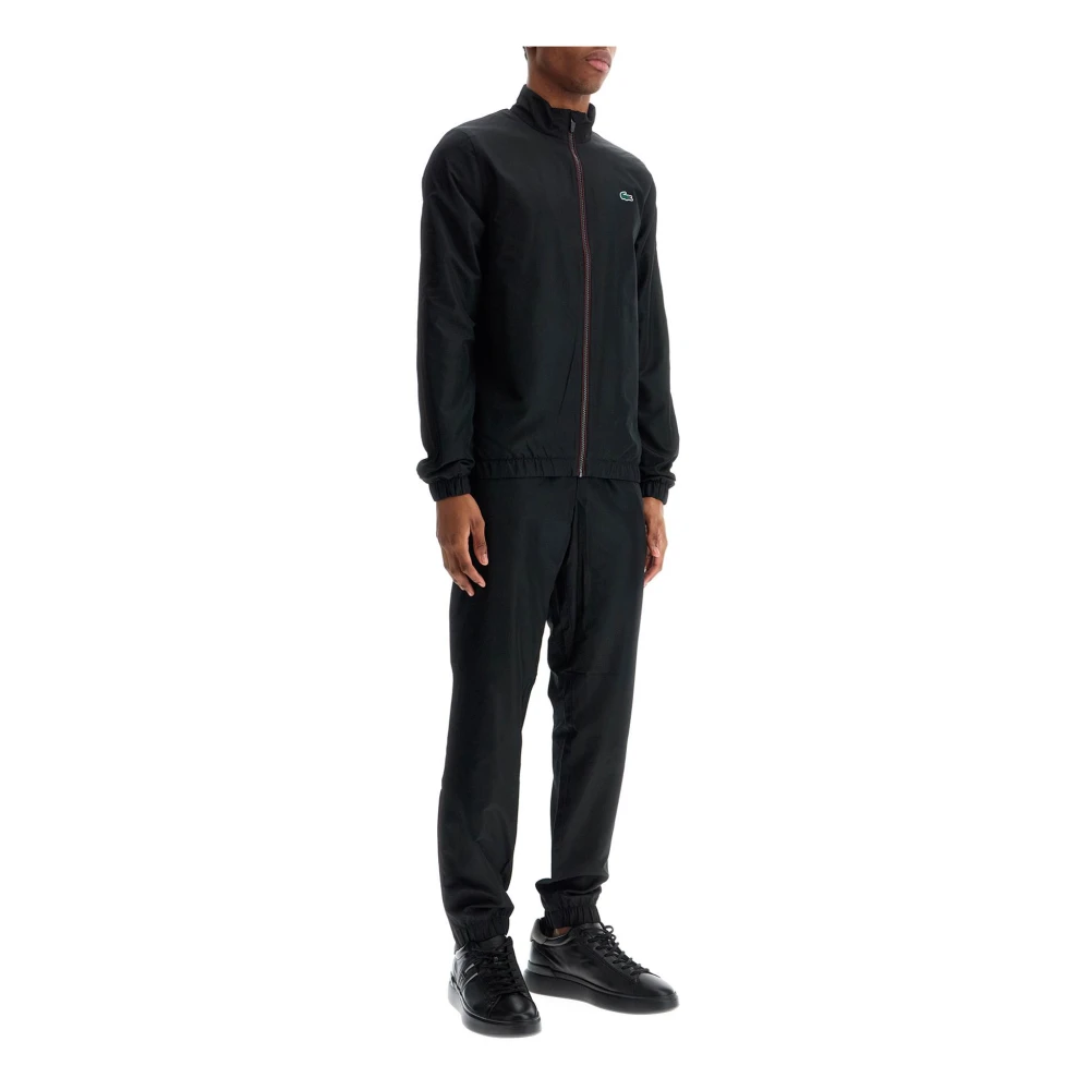 Lacoste Sportief Trainingspak met Diamantpatroon Black Heren