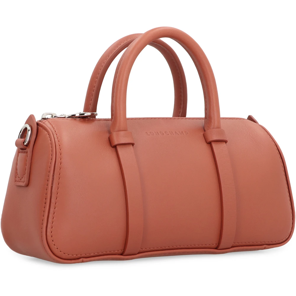 Longchamp Leren handtas met afneembare band Brown Dames