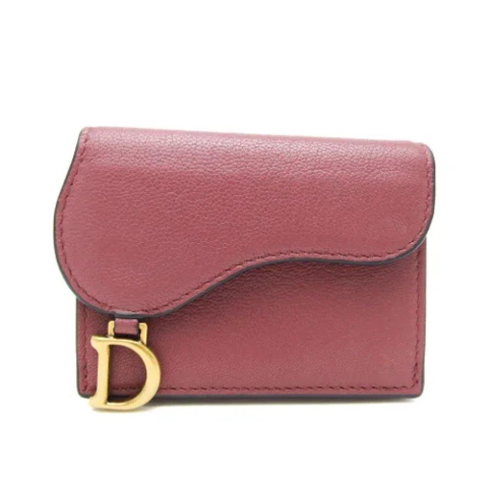 Dior Vintage Pre-owned Leather wallets Pink Dames