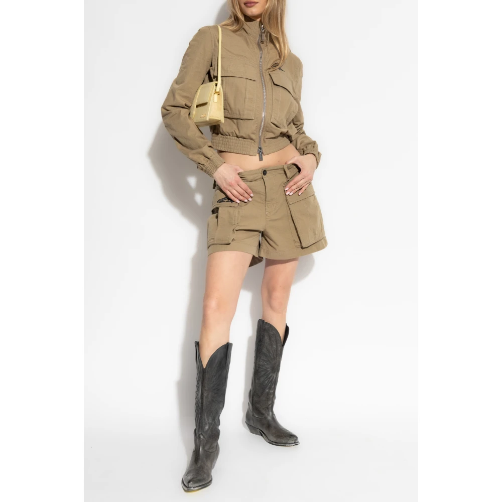 Dsquared2 Korte jas met opstaande kraag Beige Dames
