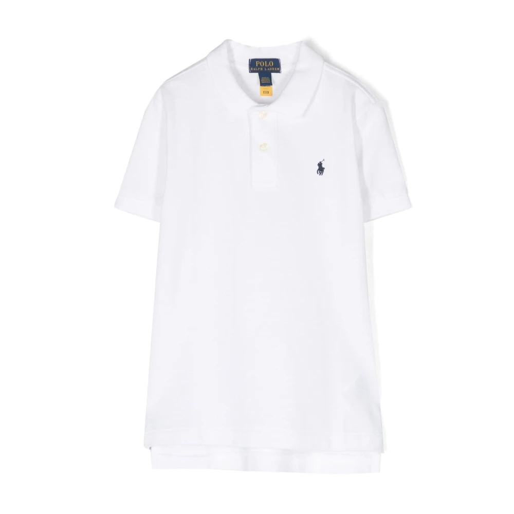Polo Ralph Lauren White Polo T-Shirt With Embroidery - Male - Kids Short Sleeve T-Shirts - 4 Y - Kids