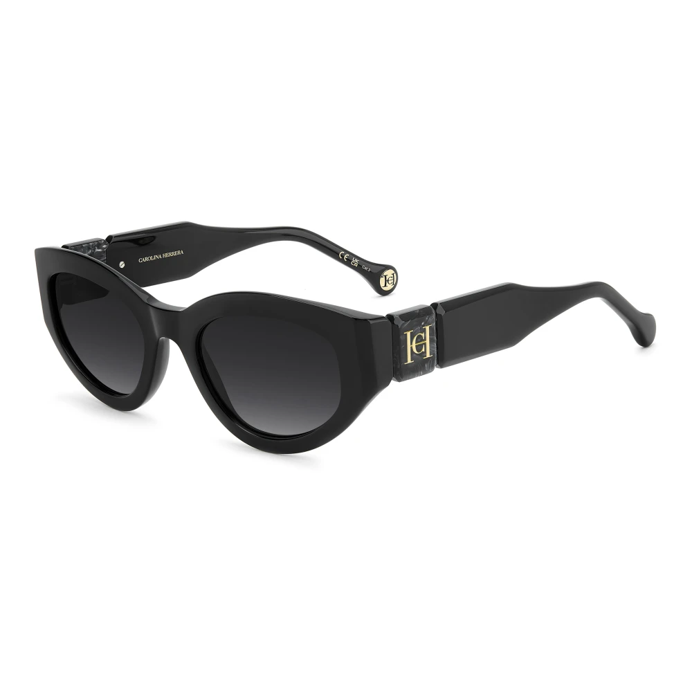 Carolina Herrera Women's Black Sunglasses, 52 Mm, Oval Sunglasses