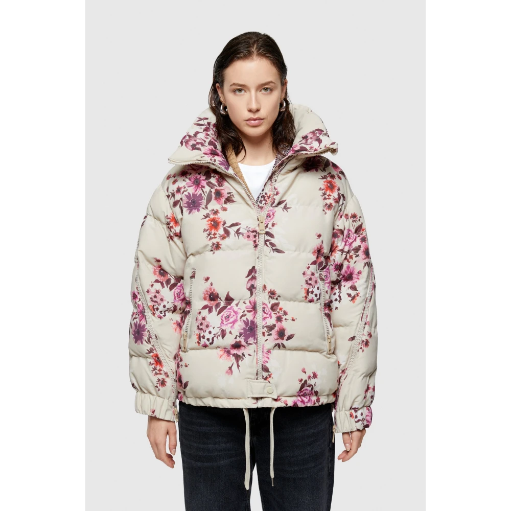 OOF Wear Omkeerbare Bloemen Nylon Jas Multicolor Dames