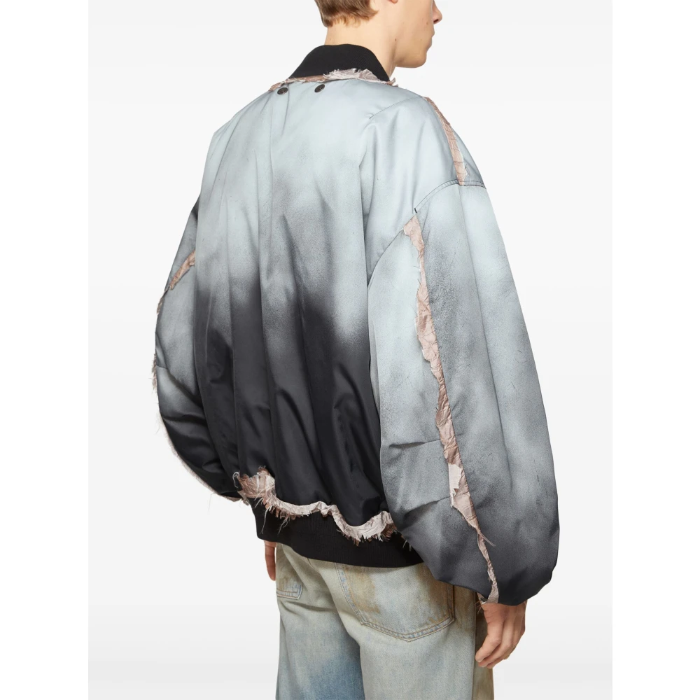 Comme des Garçons Moderne Lichtgewicht Jas met Gebruikt Effect Gray Heren