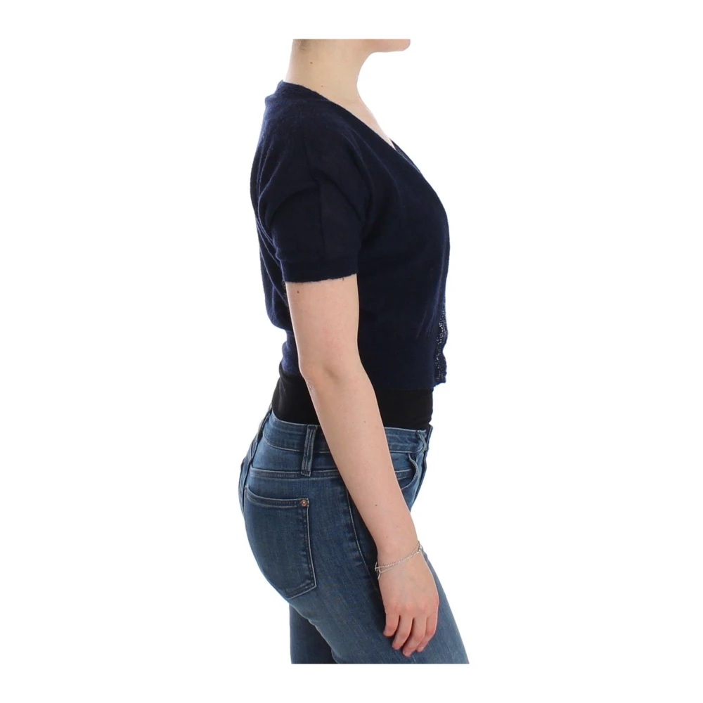 Ermanno Scervino Blauwe Cashmere V-hals Cardigan Sweater Blue Dames