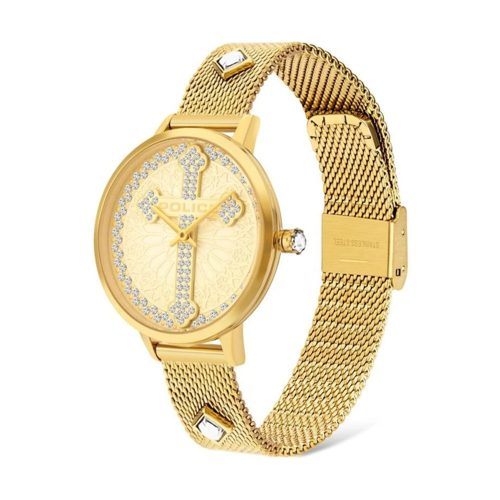 Police Women's Golden Stainless Steel Quartz Analog Watch