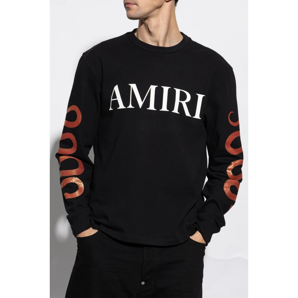 Amiri Lange mouwen T-shirt Black Heren