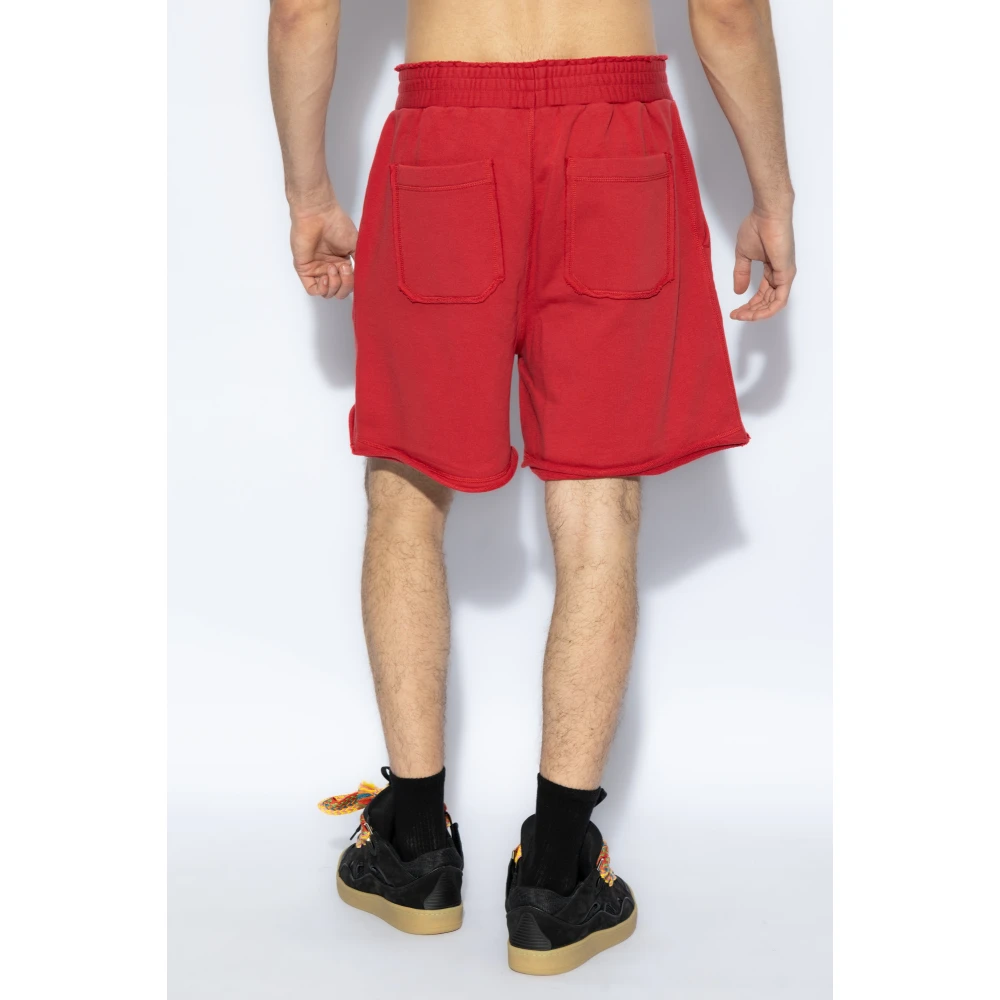 Helmut Lang Gedrukte shorts Red Heren