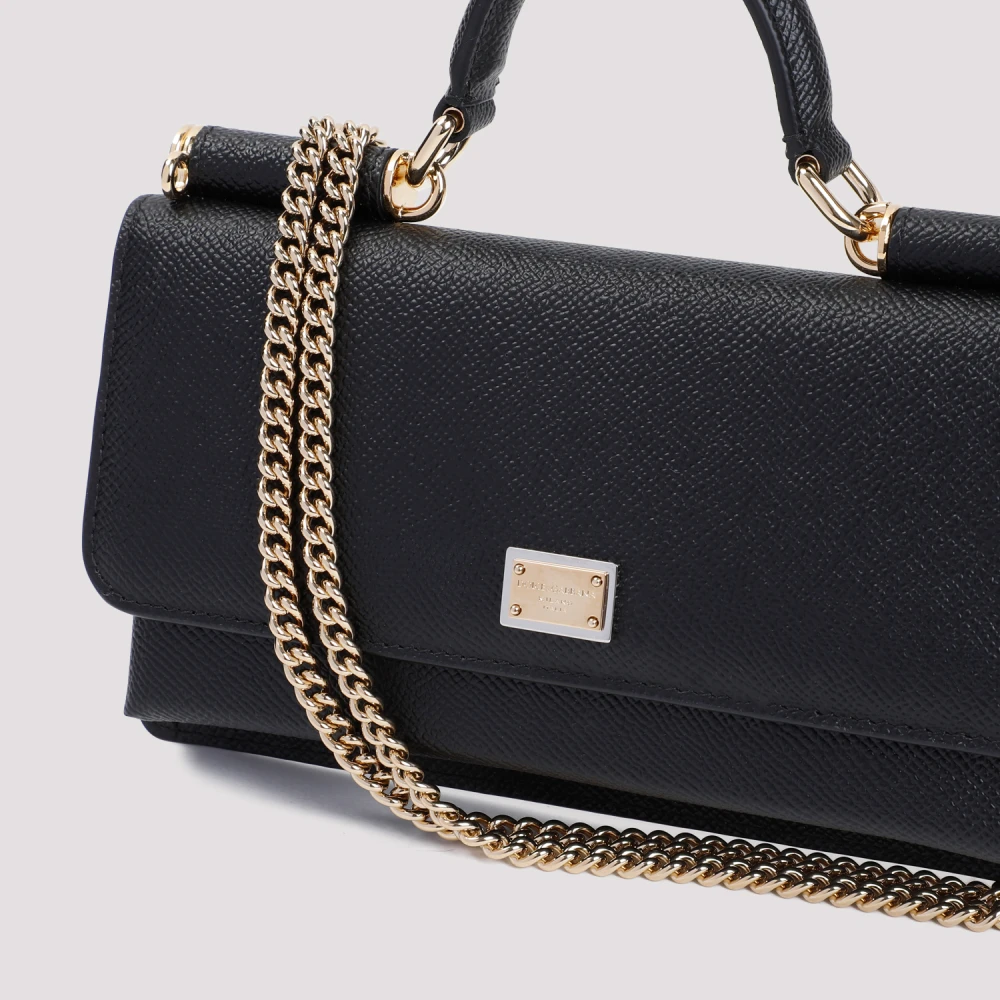 Dolce & Gabbana Dauphine Telefoon Tas in Zwart Black Dames