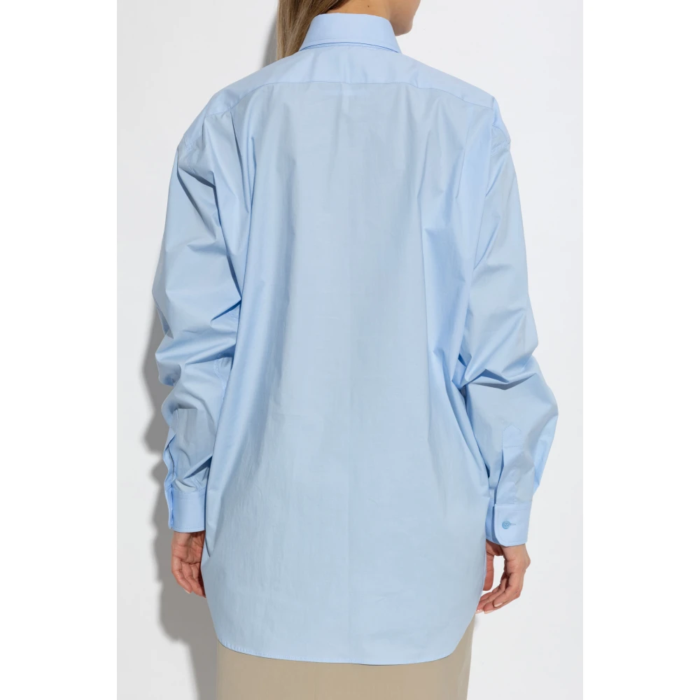 Moschino Shirt met print Blue Dames