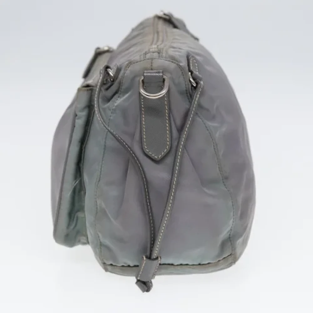 Prada Vintage Pre-owned Nylon shoulder-bags Blue Dames