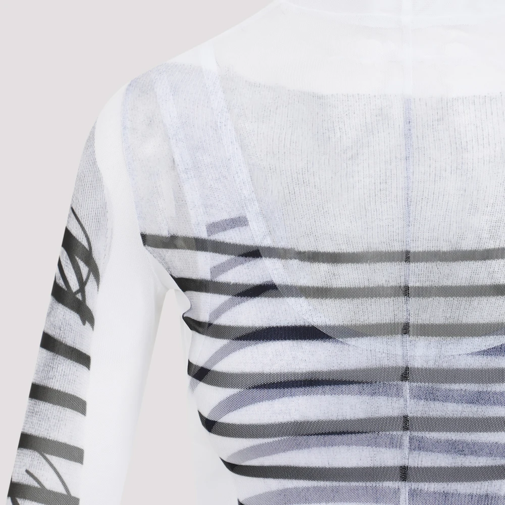 Jean Paul Gaultier Gedrukte Mesh Mini Jurk Multicolor Dames