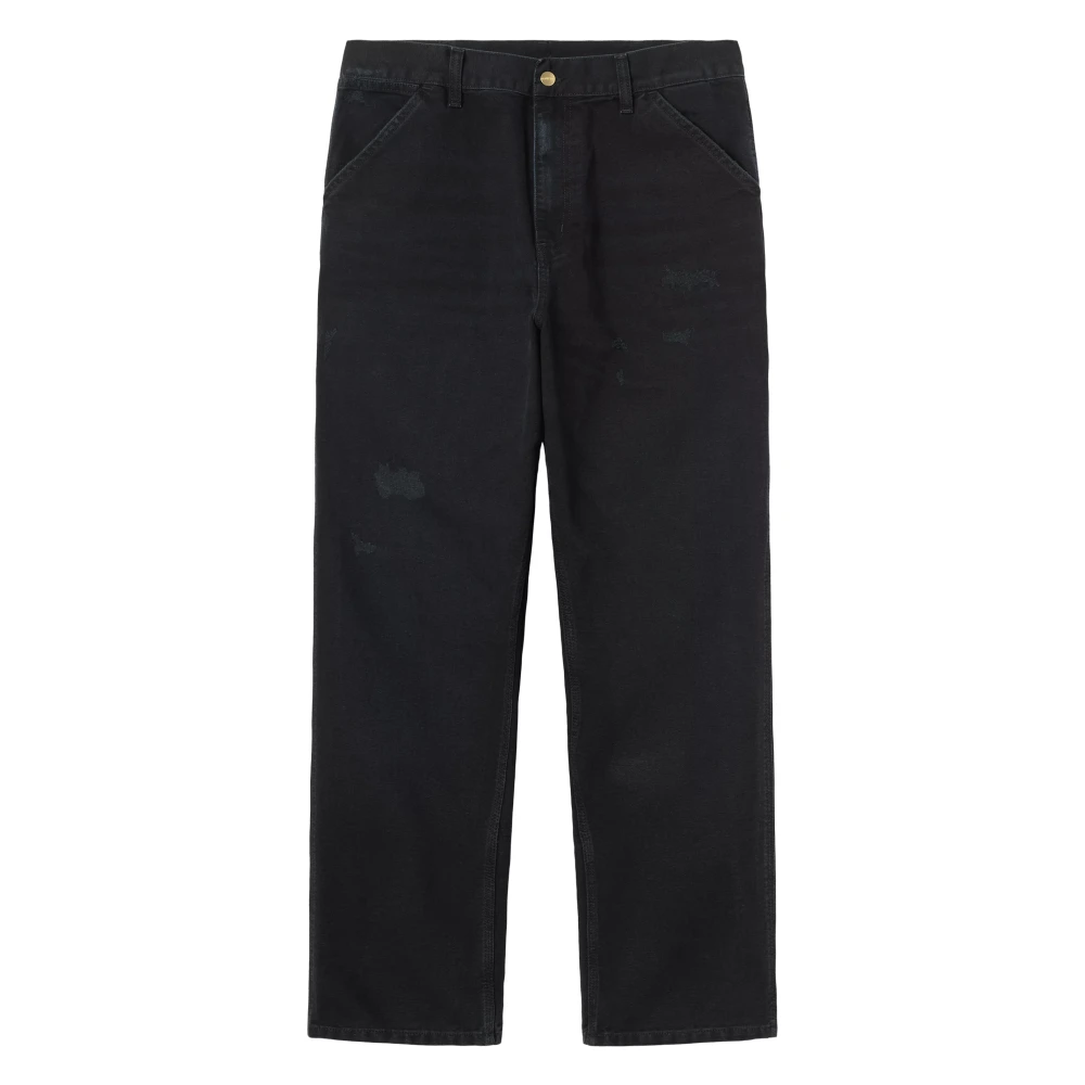 Carhartt Wip Men's Black Straight Fit Jeans, W30, Single Knee Pant