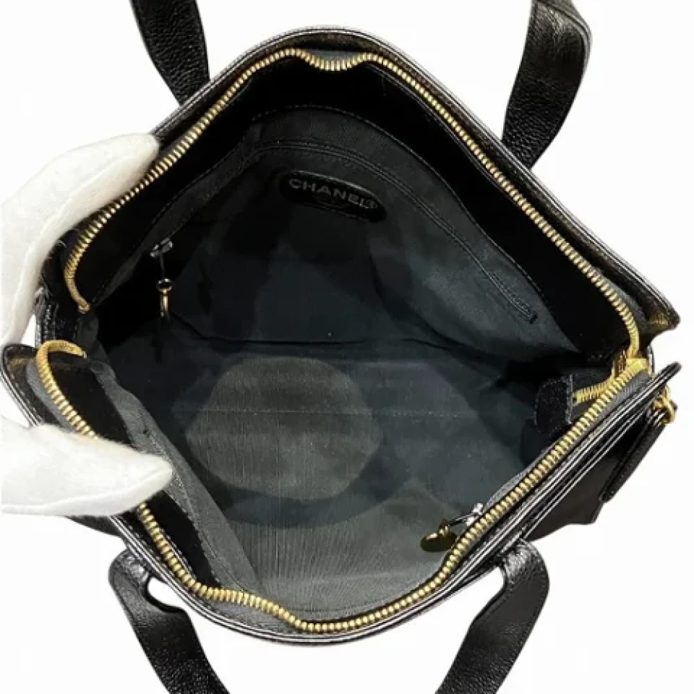 Chanel Vintage Pre-owned Leather handbags Black Dames