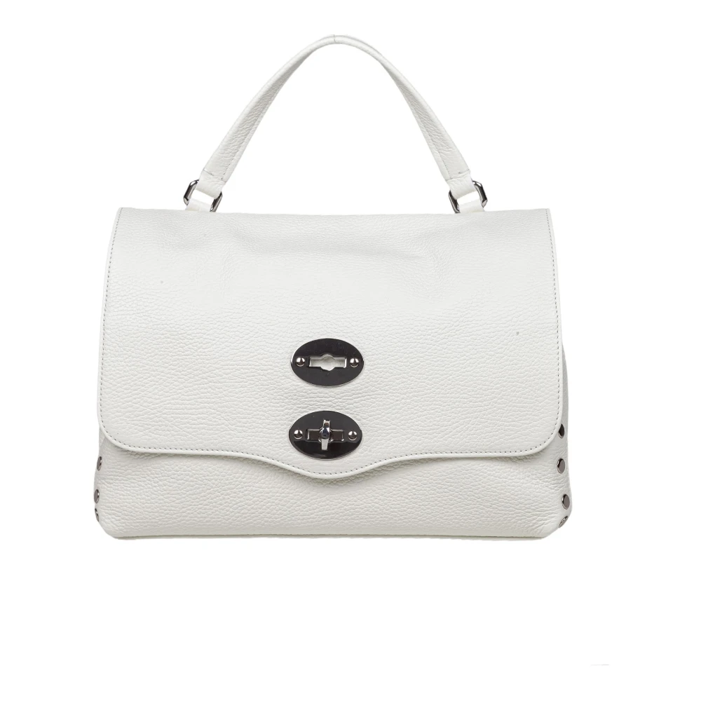 Zanellato Melkwitte Leren Schoudertas White Dames