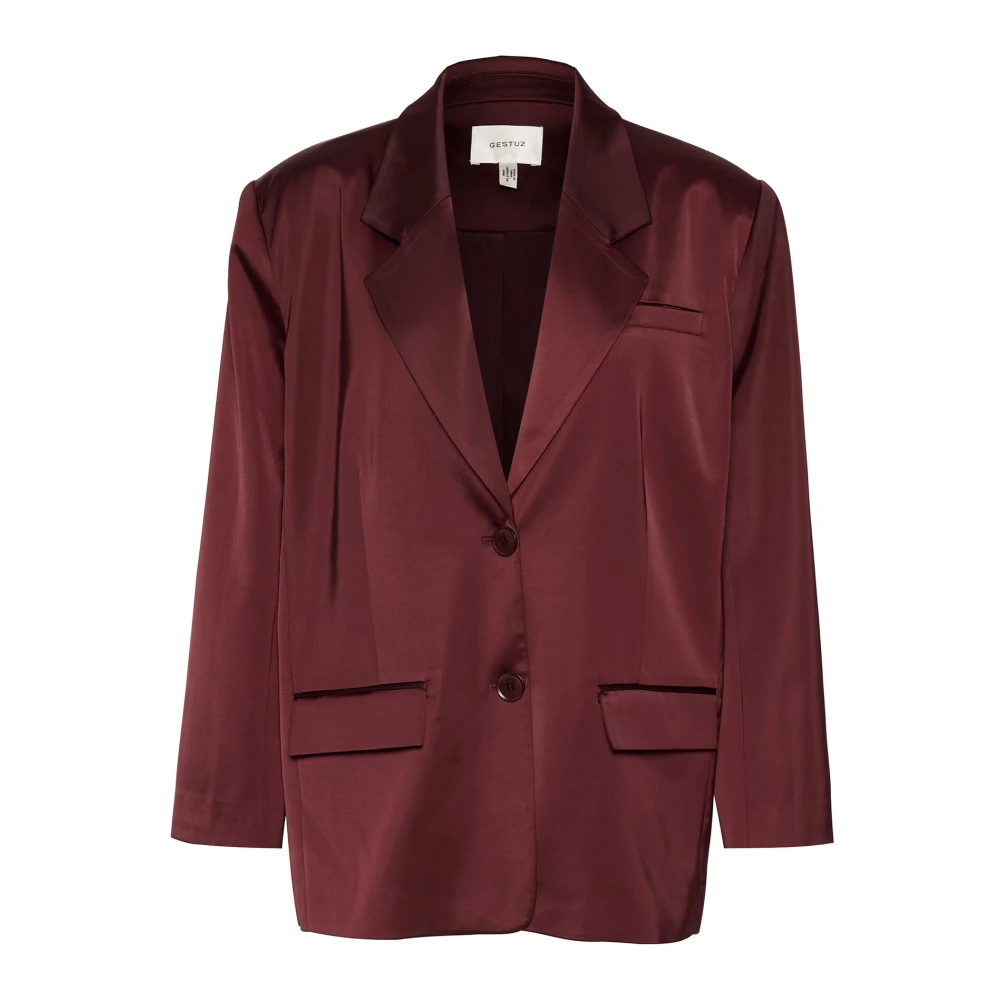 Gestuz Bloedrode Oversized Blazer Jas Red Dames