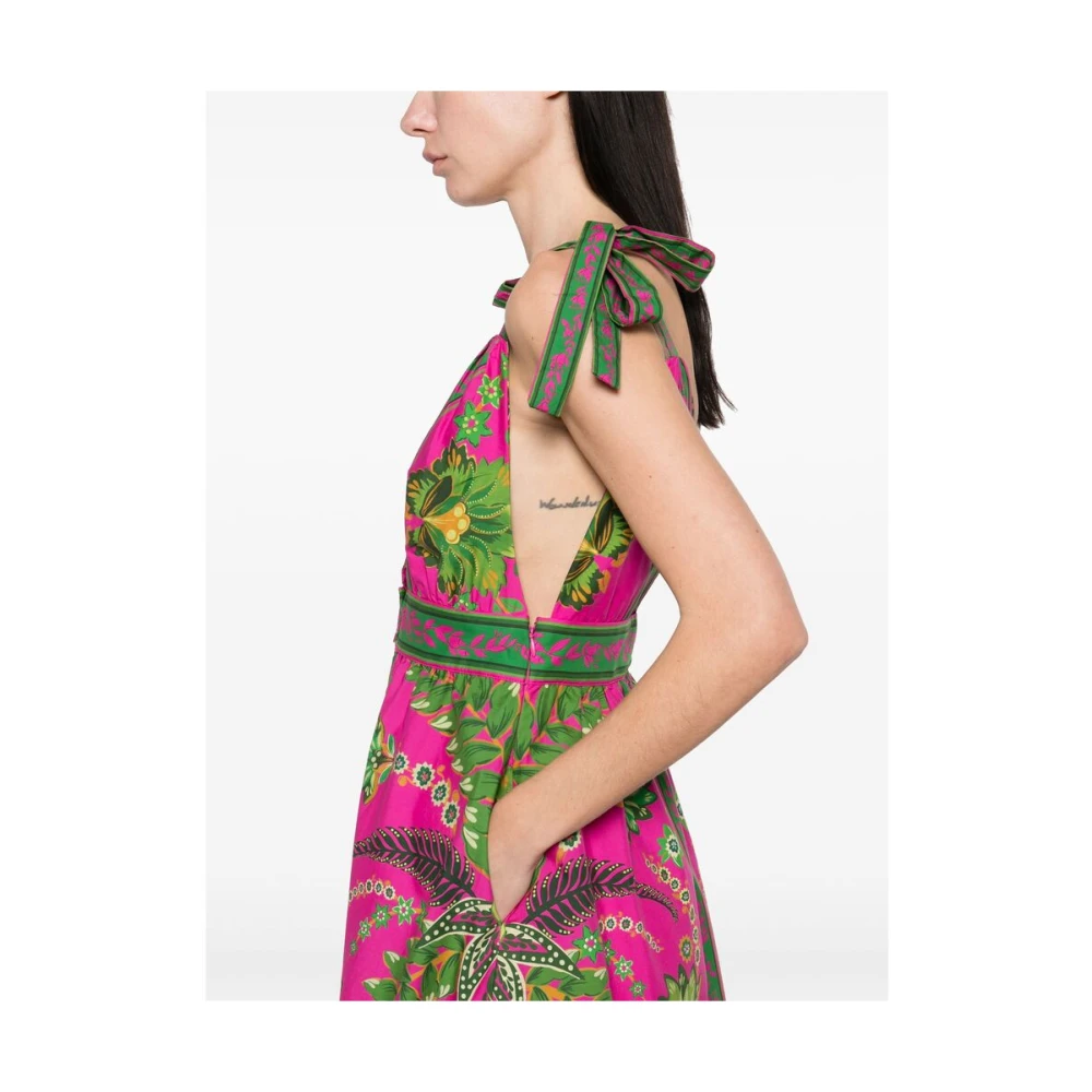 Farm Rio Fuchsia Roze Verstelbare Schouderband Jurk Multicolor Dames