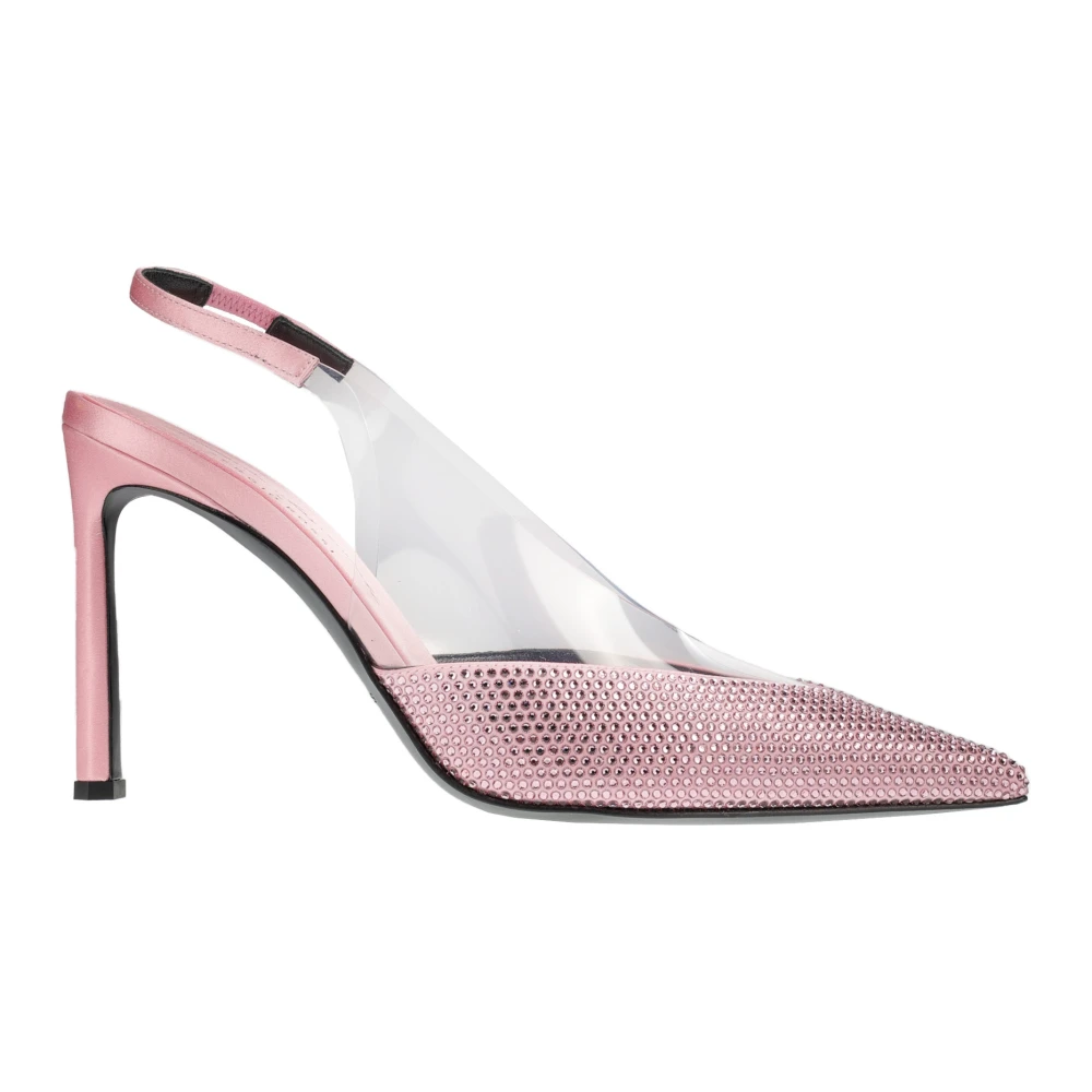 Sergio Rossi Roze Strass Decolletes Regular Fit Geschikt voor alle temperaturen 100% Andere vezels Pink Dames
