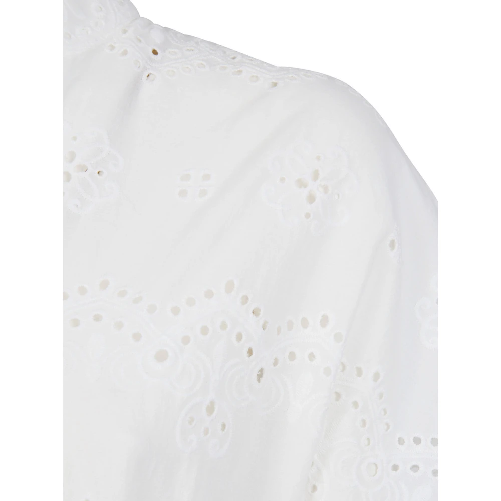 MC2 Saint Barth Witte Broderie Anglaise Overhemdjurk White Dames