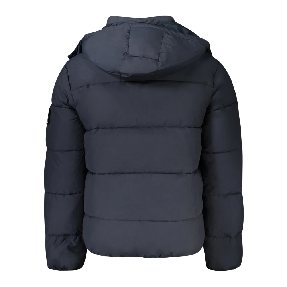 Calvin Klein Blauwe Hoodie met Afneembare Capuchon Blue Heren