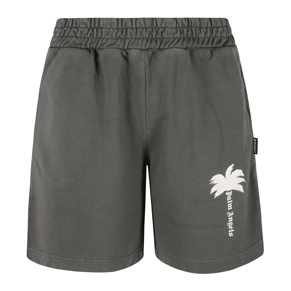Palm Angels Grijze Shorts Donkere Sweatpants Gray Heren