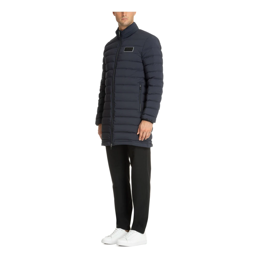 Emporio Armani EA7 Ritssluiting Effen Donsjack Logo Blue Heren