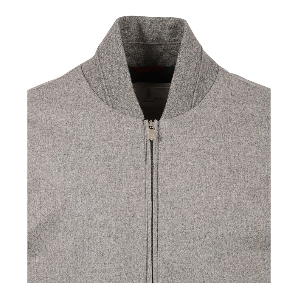 BRUNELLO CUCINELLI Gewatteerde jas voor heren Gray Heren