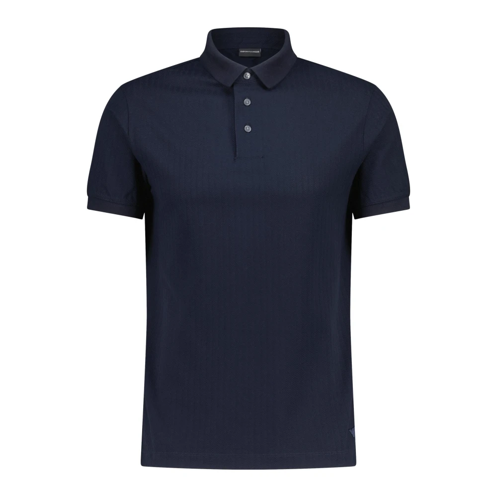 Giorgio Armani Polo Shirts Blue Heren