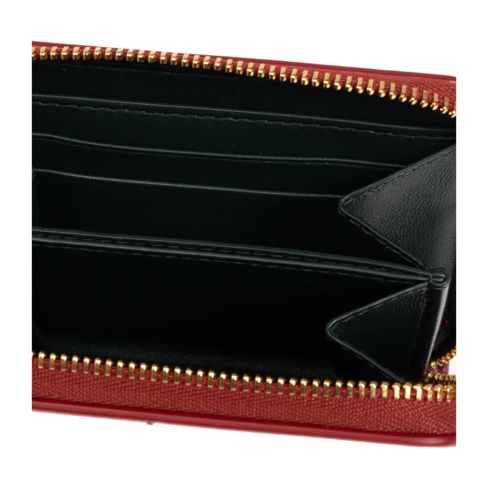 Burberry Leren portemonnee Red Dames