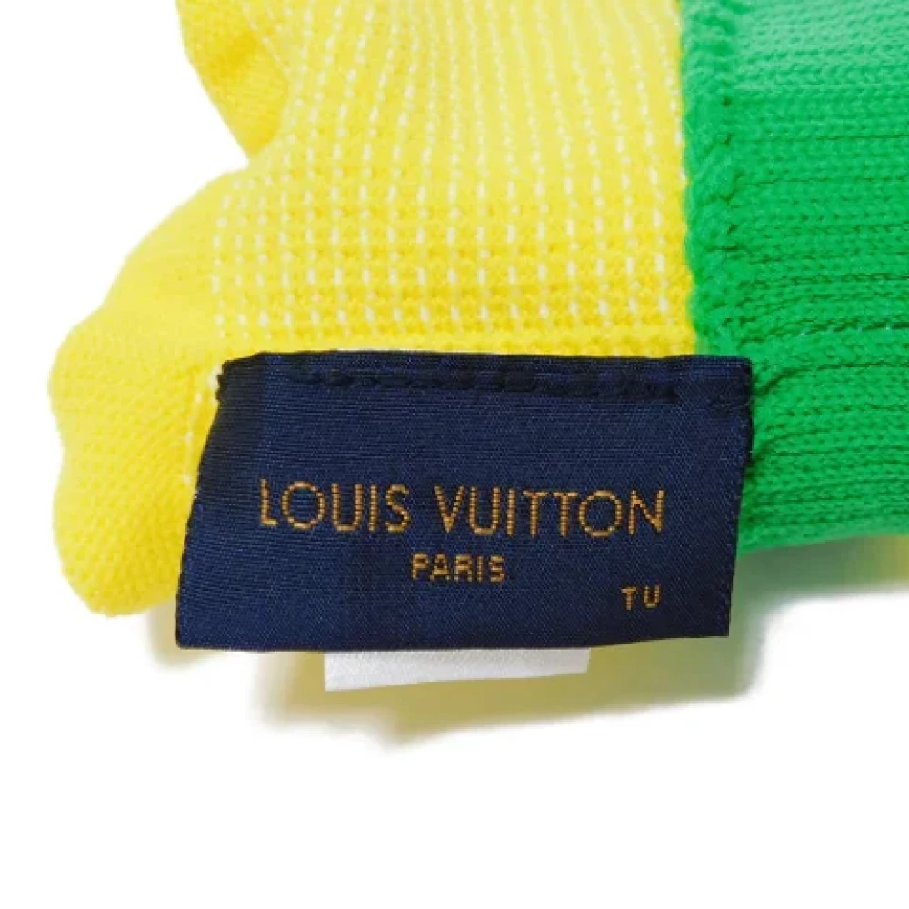 Louis Vuitton Vintage Pre-owned Nylon gloves Yellow Dames