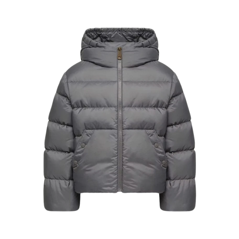 Moncler Xhante Water-Repellent Short Down Jacket - Unisex - Winter Jackets - Gray - 8 Y - Kids