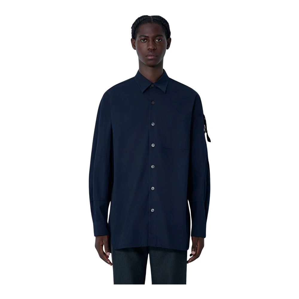 Dries Van Noten Uomo Blu - Camicia In Popeline Di Cotone - Shirts - S