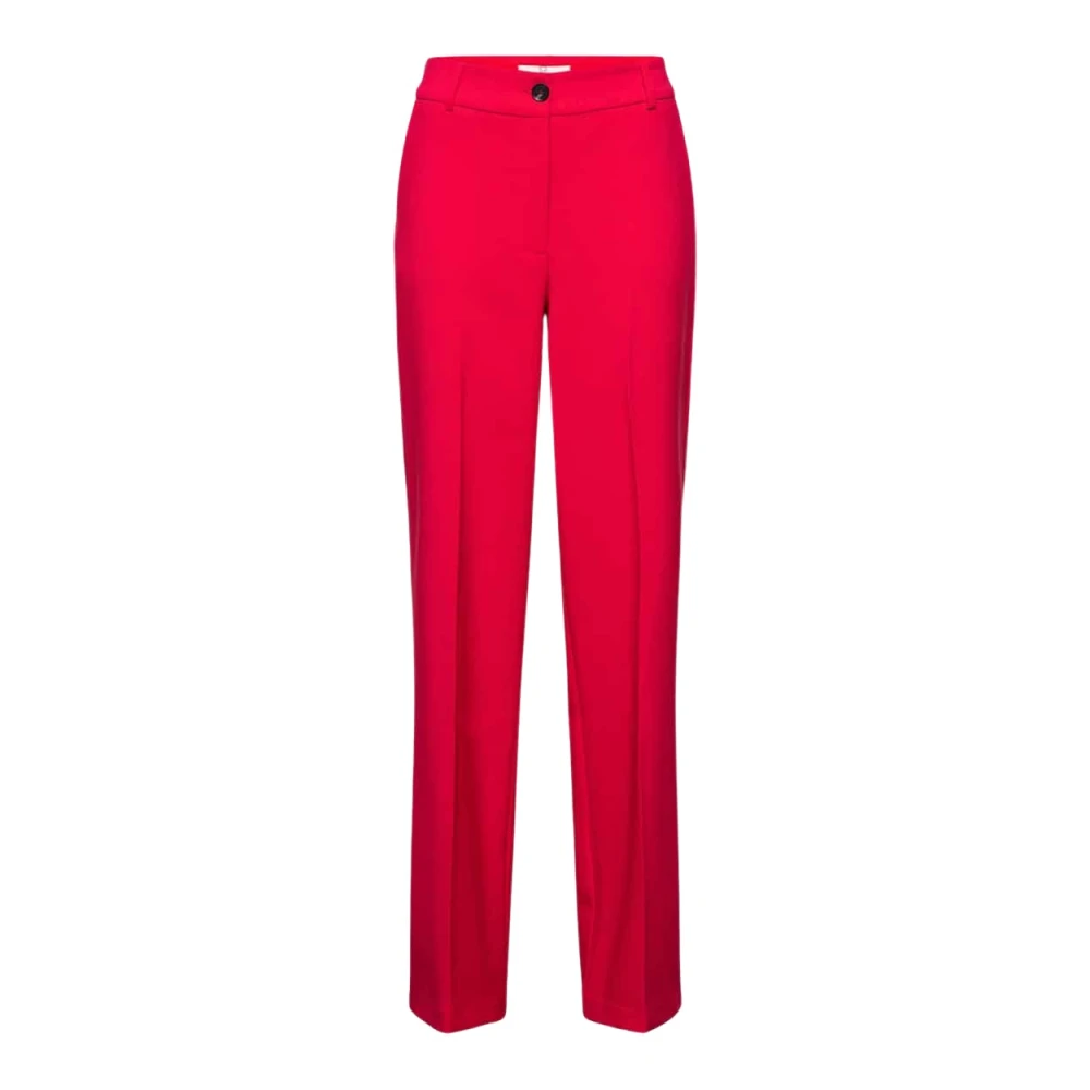 &Co Woman Comfortabele Kersen Chino Broek Red Dames