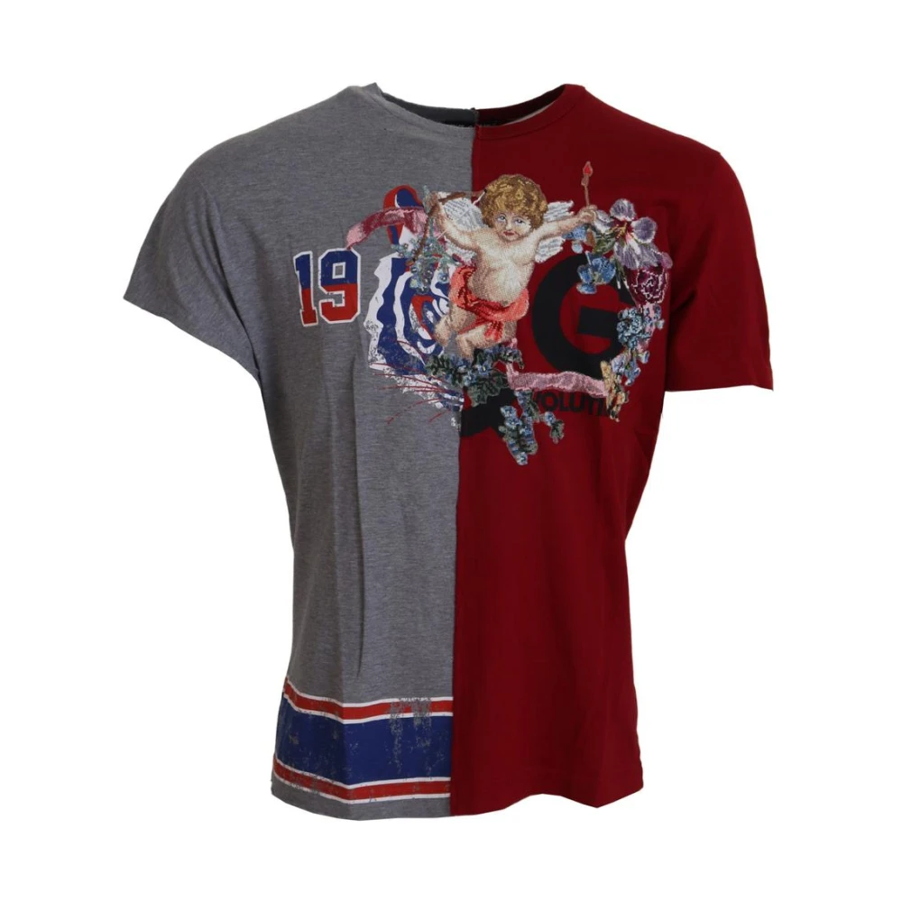 Dolce & Gabbana Men's Floral Angels Crew-Neck T-Shirt