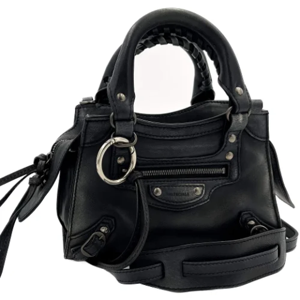 Balenciaga Vintage Pre-owned Leather handbags Black Dames