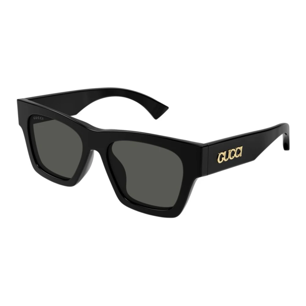Gucci Unisex Black Sunglasses, 52 Mm, Square Sunglasses